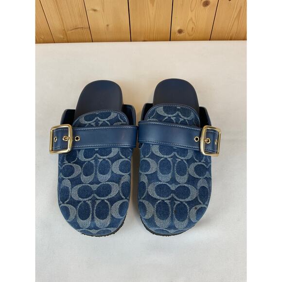 Women's Coach Slide Sandals- Blue, Size 8 - Picture 1 of 6